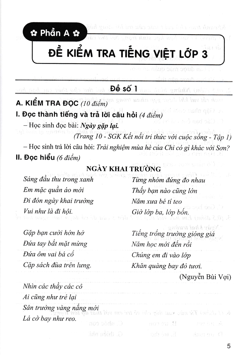 Bài Kiểm Tra Tiếng Việt Lớp 3: Đề, Đáp Án Và Bí Quyết Làm Bài Gallery 1