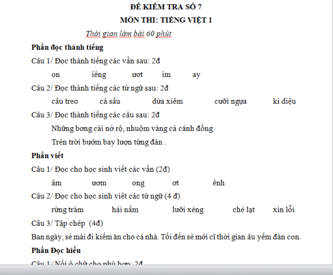 Đề Kiểm Tra Tiếng Việt: Tổng Hợp Kiến Thức Và Phương Pháp Làm Bài Gallery 1