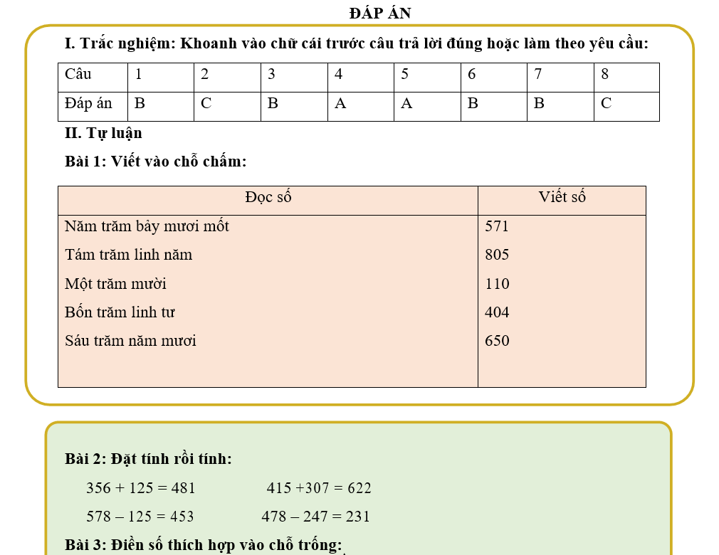 Các dạng toán lớp 3 sách Cánh Diều
