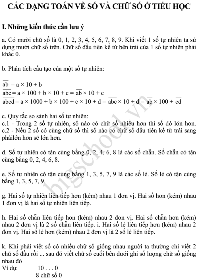 Các Dạng Toán Ở Tiểu Học