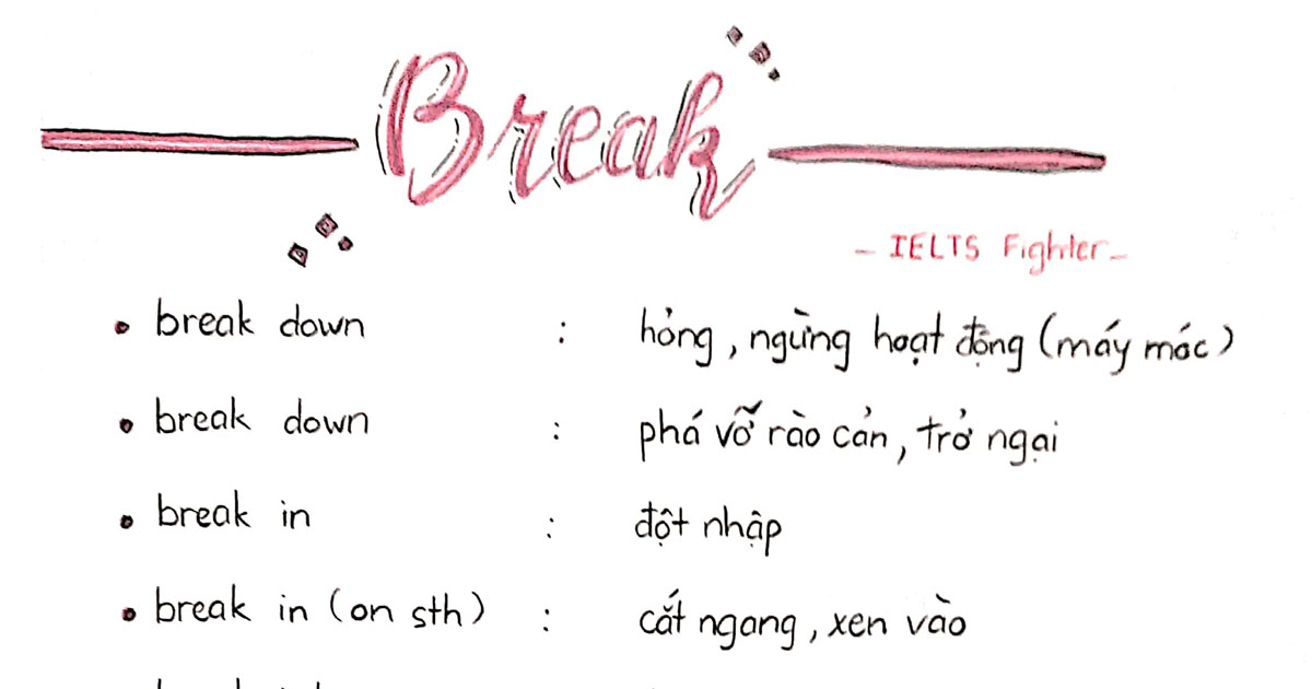 Danh Từ Của Break Là Gì? Gallery 1