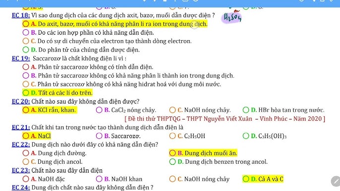 Dung dịch nào sau đây có khả năng dẫn điện? Gallery 2