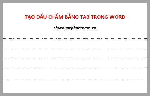 Cách Tạo Dấu Chấm Gallery 1