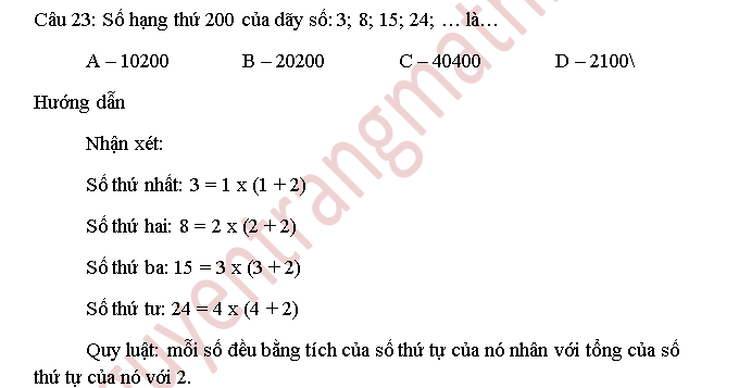 Tính Số Hạng Thứ N trong Dãy Số Gallery 1