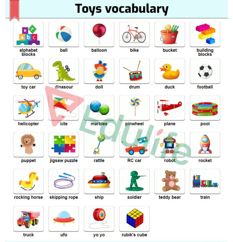 Đồ chơi tiếng Anh đọc là gì? Gallery 1
