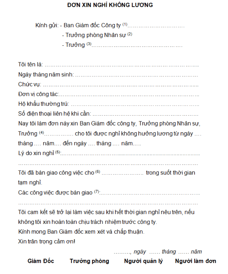 Mẫu đơn xin phép: Cách viết và tải xuống miễn phí Gallery 1