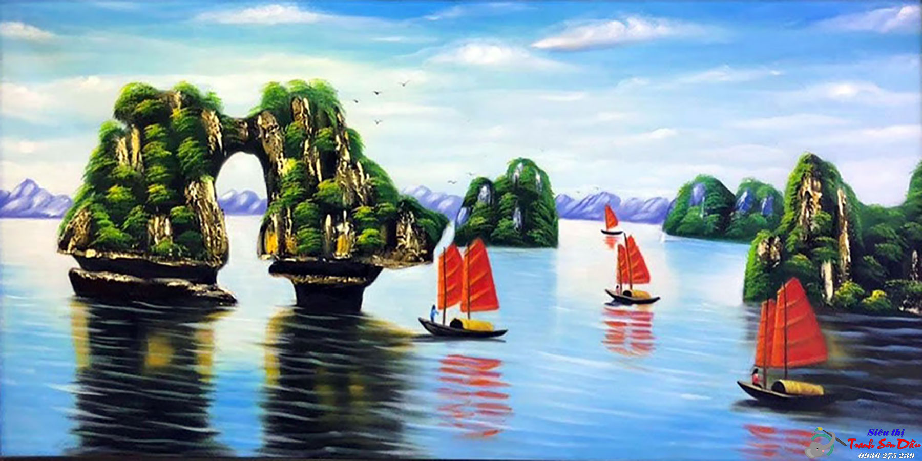 Tranh Vịnh Hạ Long: Khám Phá Vẻ Đẹp Kỳ Vĩ Qua Nghệ Thuật Gallery 1