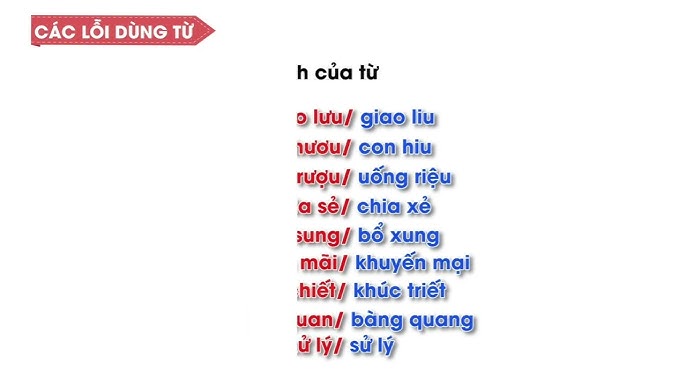 Lỗi Dùng Từ Thường Gặp Và Cách Khắc Phục