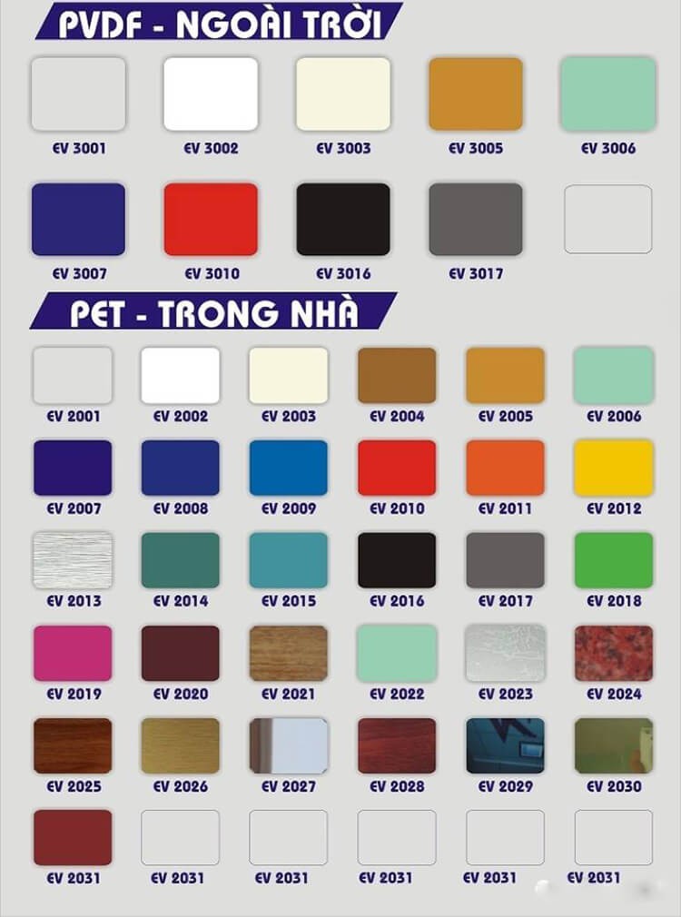 Màu Alu Ngoài Trời: Hướng Dẫn Chọn Màu Và Ứng Dụng Gallery 1