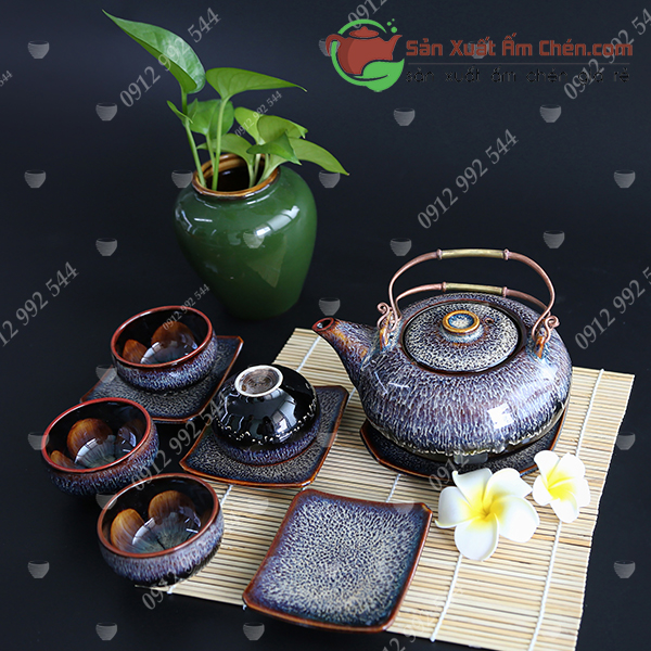 Mẫu ấm chén Bát Tràng đẹp Gallery 2