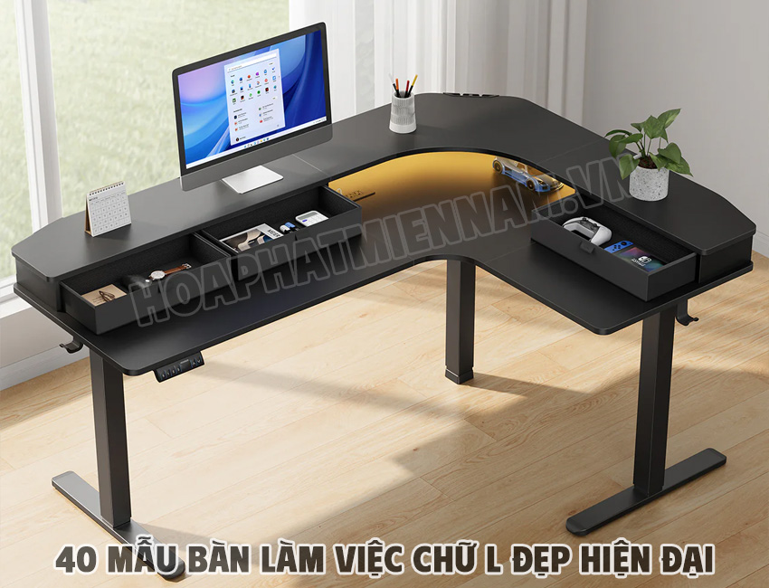 40 Mẫu Bàn Làm Việc Chữ L Đẹp, Hiện Đại và Tiện Nghi Gallery 1