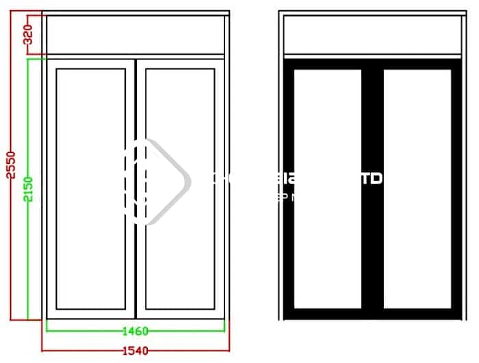 Bản Vẽ Cửa Sắt 2 Cánh Chi Tiết, Đa Dạng Mẫu Mã Gallery 1