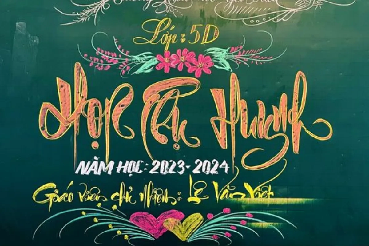 Mẫu vẽ bảng họp phụ huynh đầu năm Gallery 1