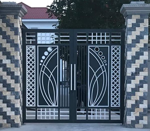 Mẫu Cửa Cổng Sắt 2 Cánh Đẹp