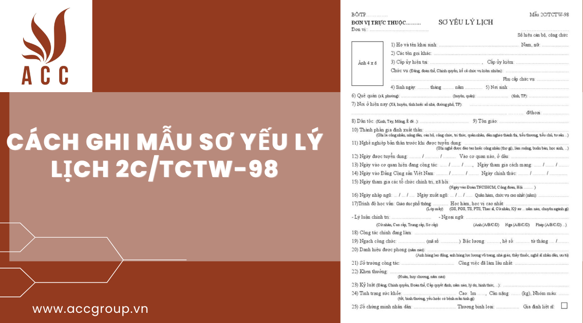 Mẫu Lý Lịch 2C Mới Nhất Gallery 2