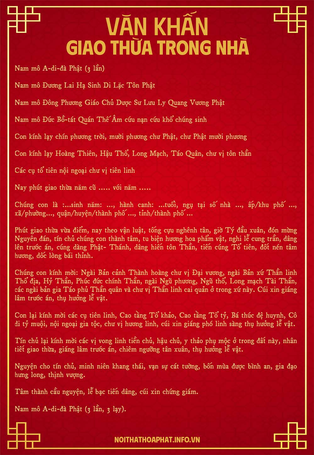 Bài Văn Khấn Giao Thừa Chuẩn Nhất Gallery 1