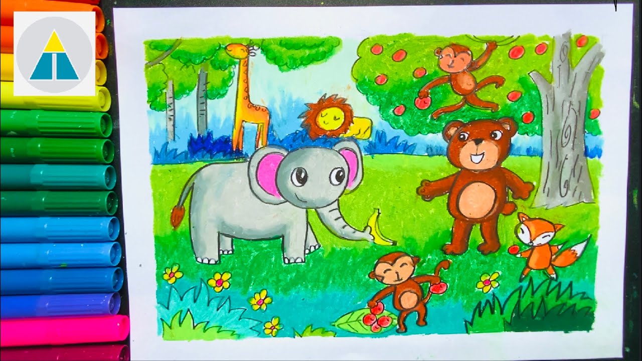Tranh Vẽ Khu Rừng: Khám Phá Vẻ Đẹp Huyền Bí Của Thiên Nhiên Gallery 1