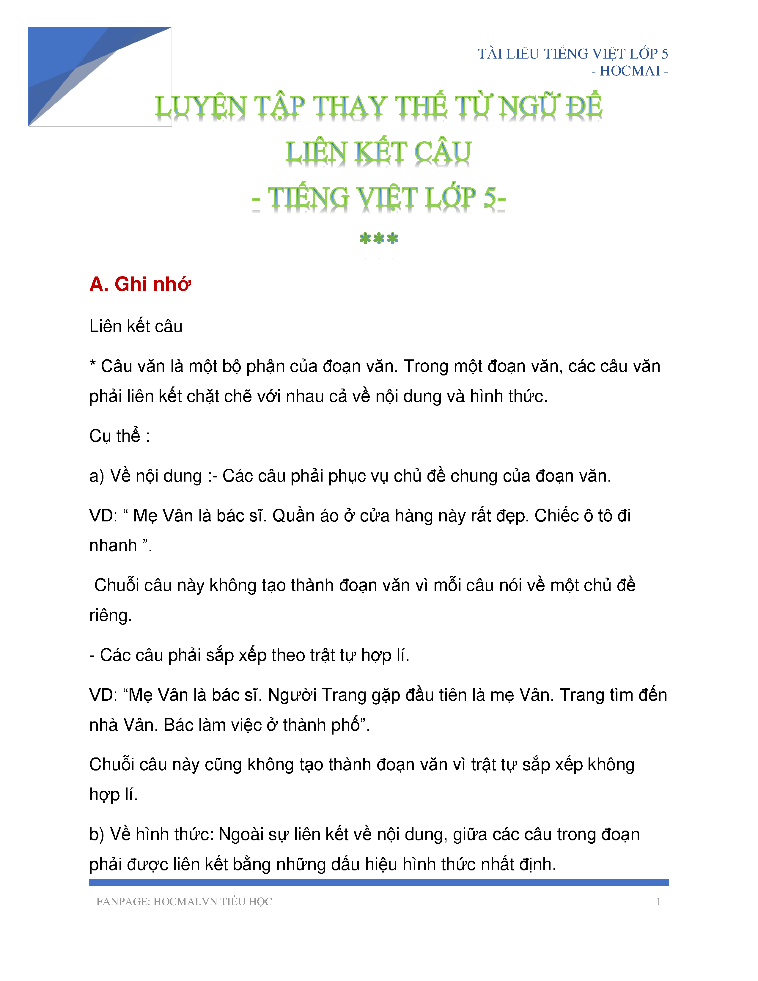 Liên kết câu bằng cách thay thế từ ngữ: Hướng dẫn chi tiết Gallery 1