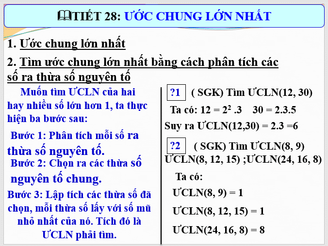 Tìm Ước Chung Lớn Nhất Online Gallery 1