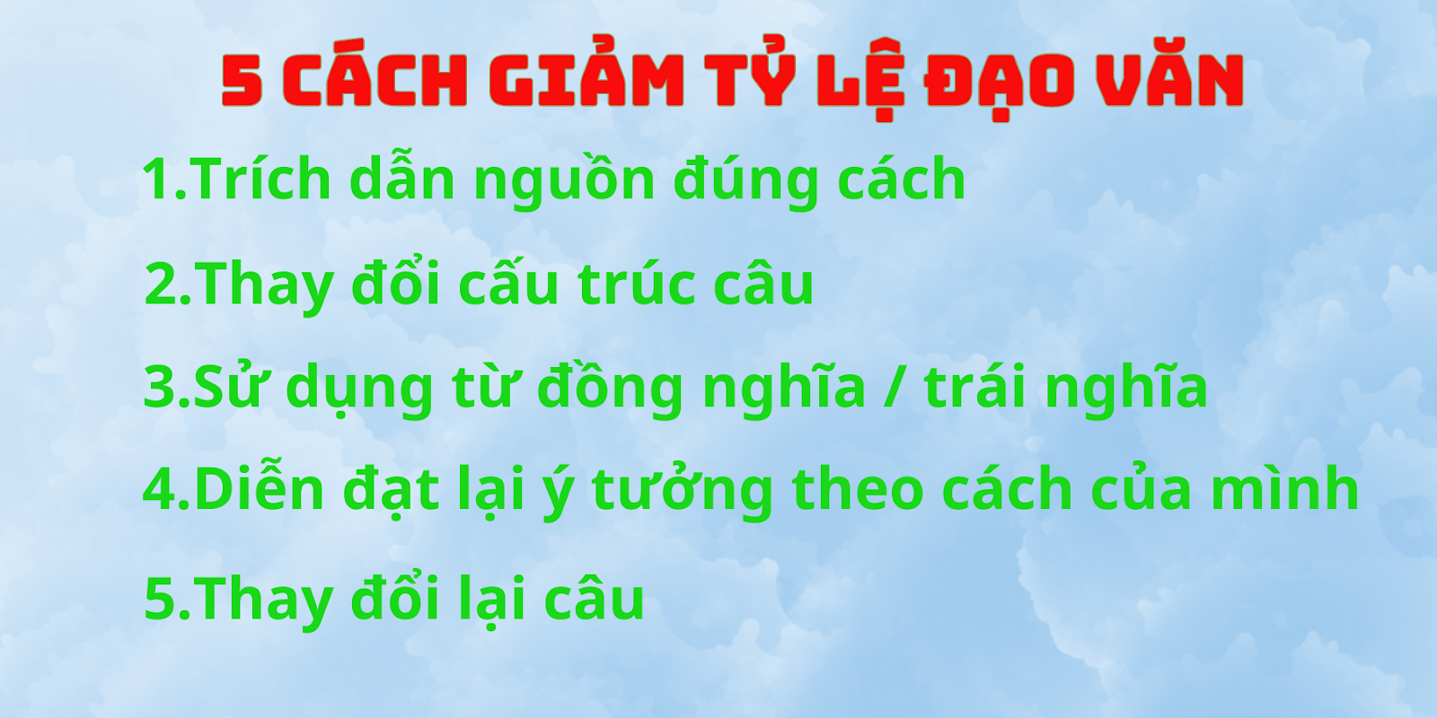Viết lại câu tránh đạo văn hiệu quả Gallery 1