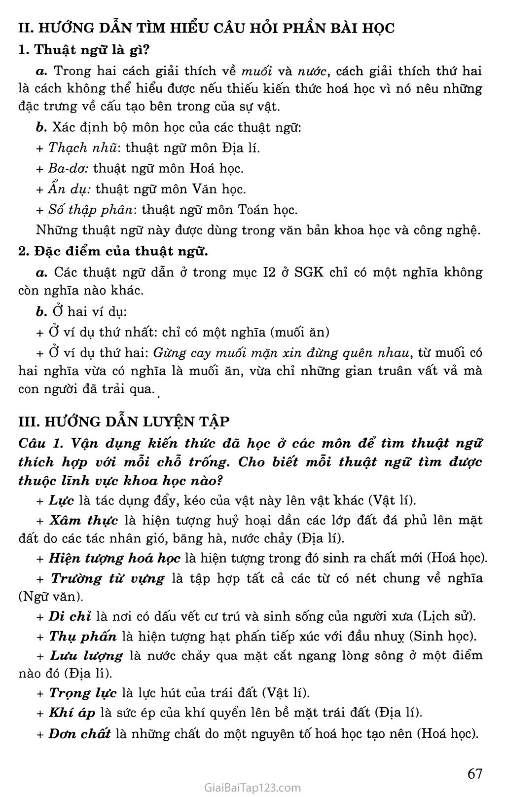 Soạn Văn 9 Bài Thuật Ngữ Gallery 1