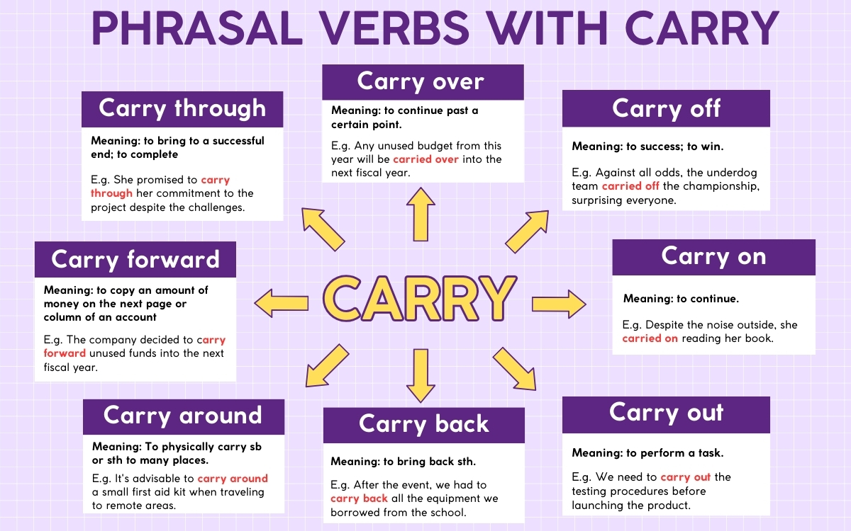 Carry Out Phrasal Verb Sentences: Ví dụ và Giải thích Gallery 1