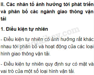 Phát biểu nào sau đây không đúng về giao thông vận tải? Gallery 1