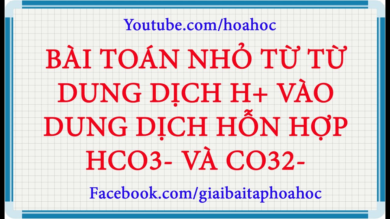 Phản ứng CO32- + H+ Gallery 2