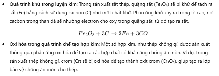 Tính Khử của Kim Loại Gallery 1