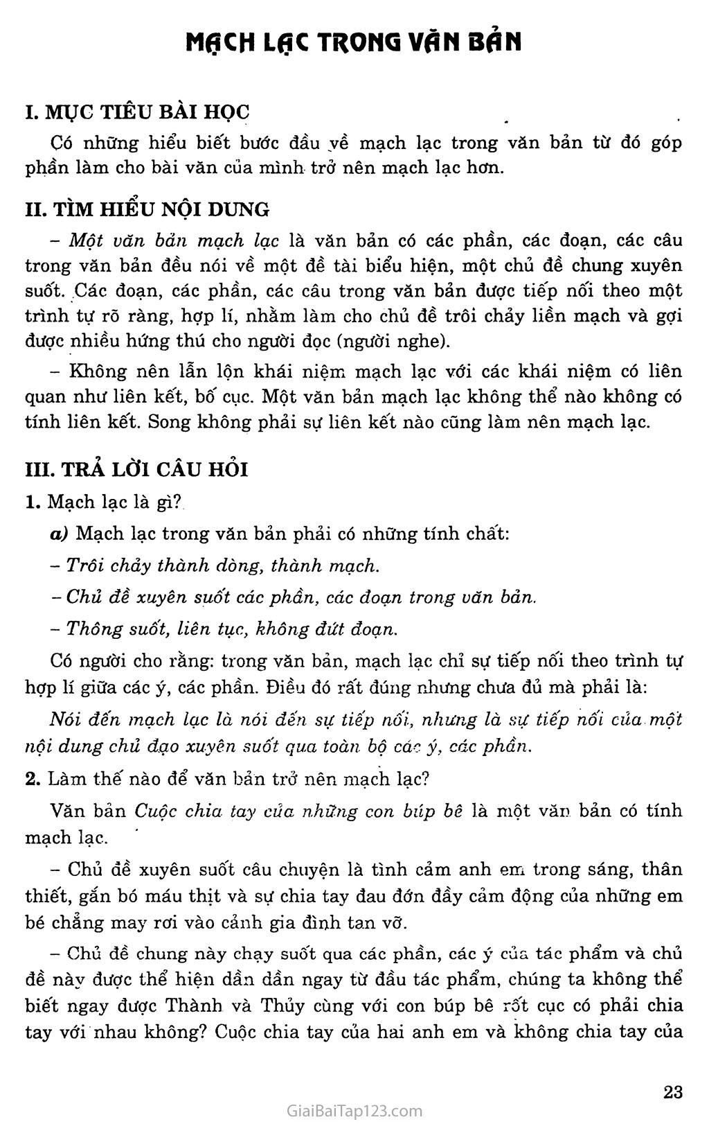 Mạch lạc trong văn bản là gì? Gallery 1