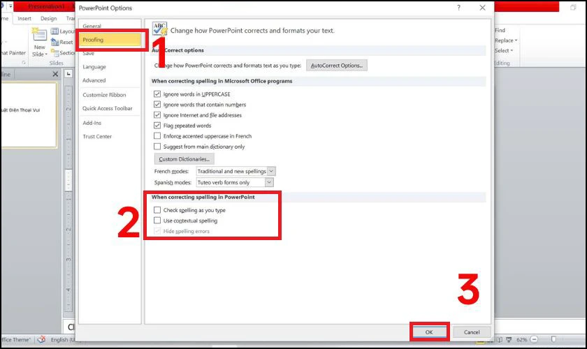 Cách Bỏ Gạch Đỏ Trong PowerPoint Gallery 2