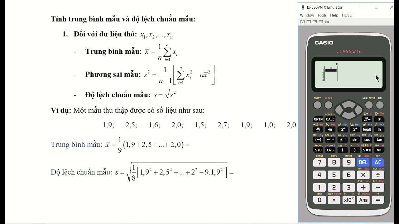 Cách Bấm Máy Tính Độ Lệch Chuẩn