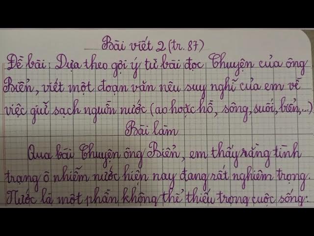 Viết đoạn văn về bảo vệ nguồn nước sạch lớp 3 Gallery 2
