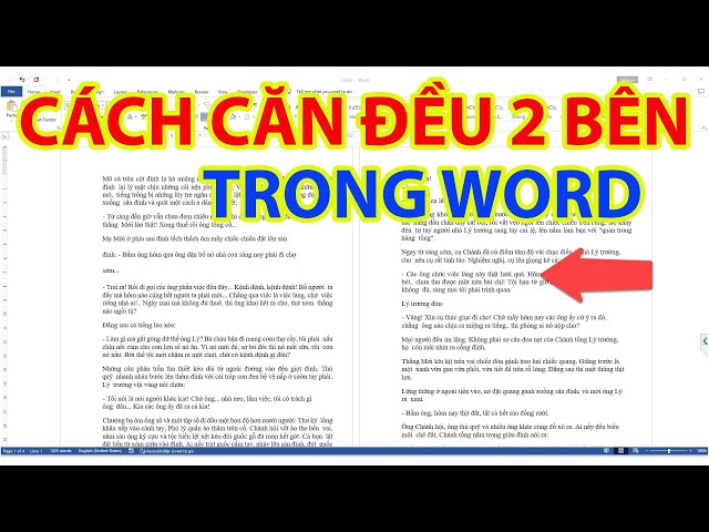 Cách Căn Lề Đều 2 Bên Trong Word