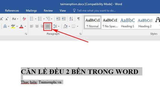 Cách Căn Lề Đều 2 Bên Trong Word Gallery 1
