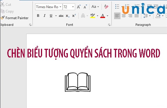 Ký hiệu quyển sách trong Word Gallery 1