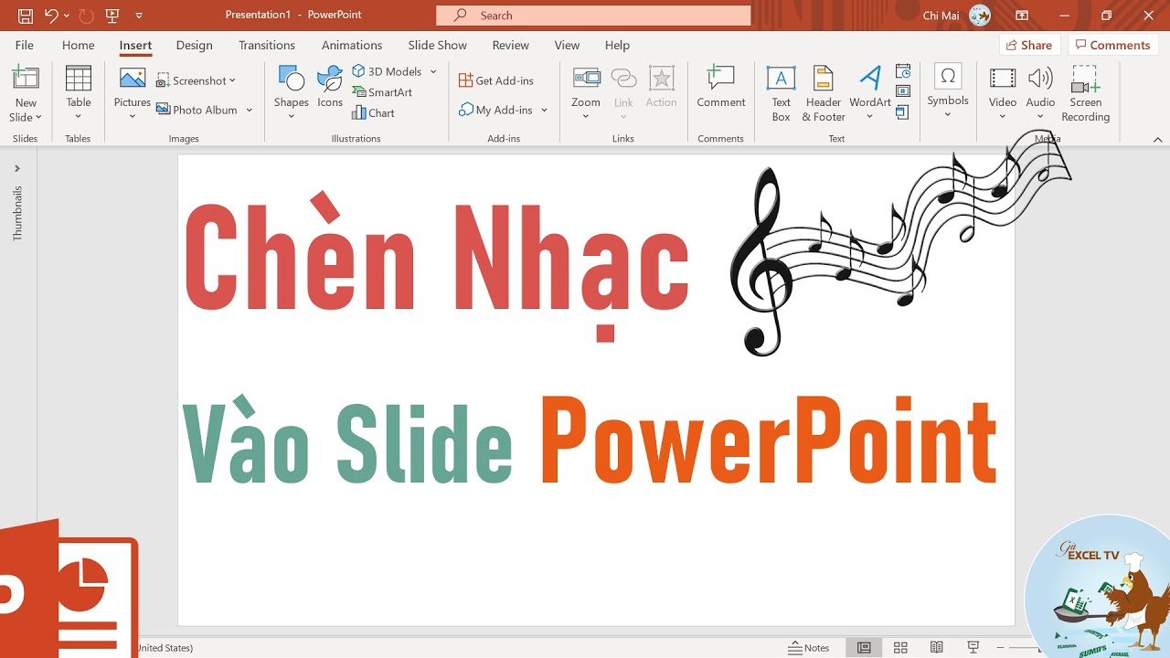 Cách Chèn Nhạc Vào PP