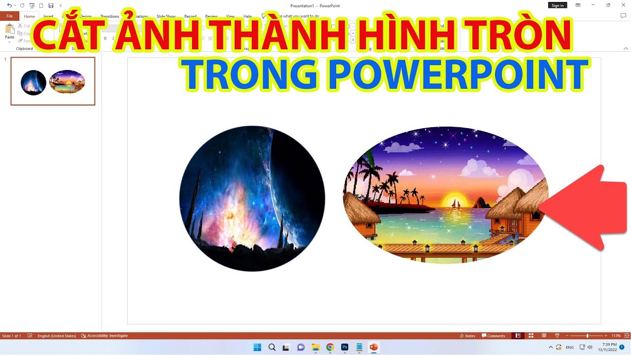 Cách Chỉnh Ảnh Thành Hình Tròn Trong Powerpoint
