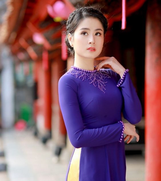 Mẫu Áo Dài Màu Tím Đẹp Gallery 2