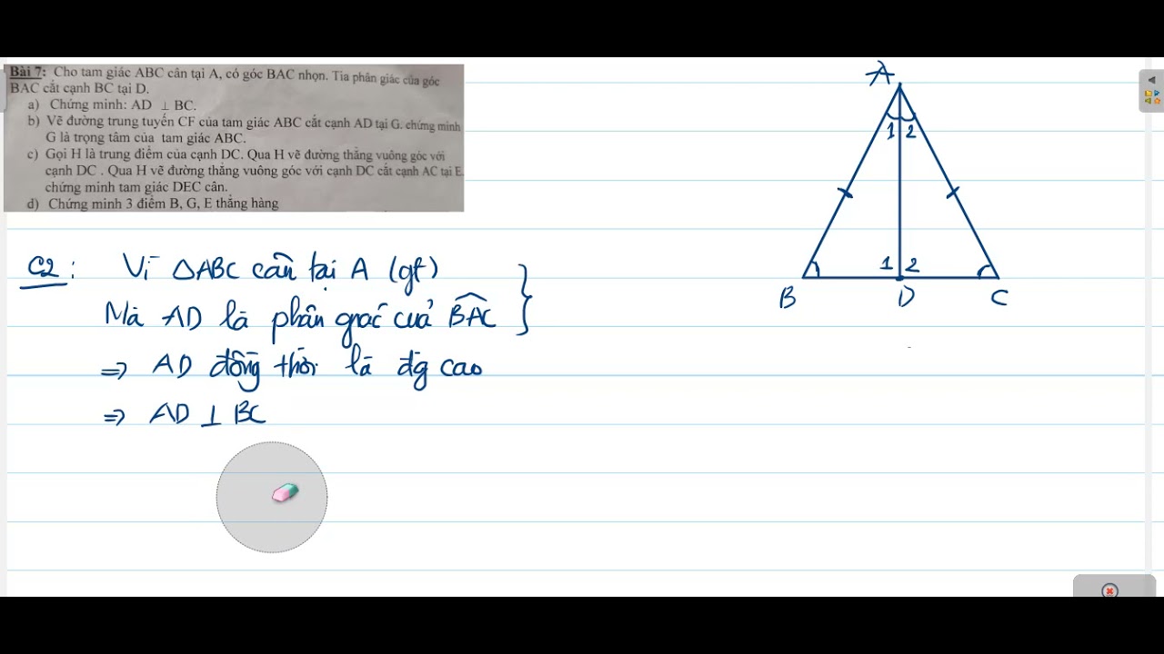 Cách Chứng Minh Trọng Tâm Của Tam Giác