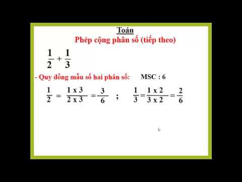 Cách cộng 2 phân số