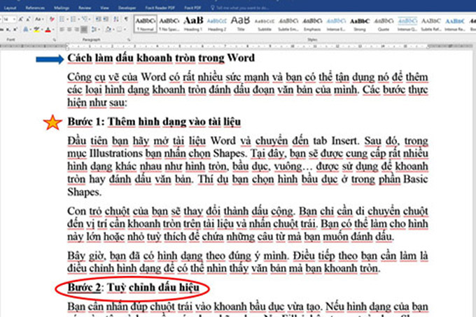 Cách đánh dấu đoạn văn bản trong Word