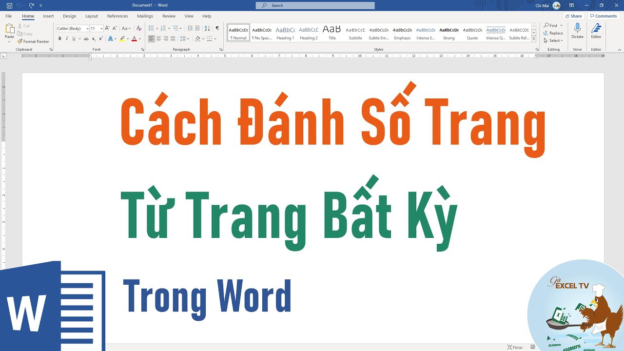 Đánh Số Trang Bất Kỳ Trong Word Gallery 1