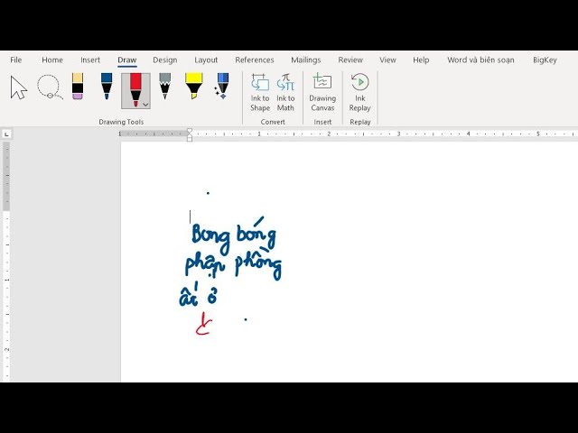 Cách dùng bút vẽ trong Word