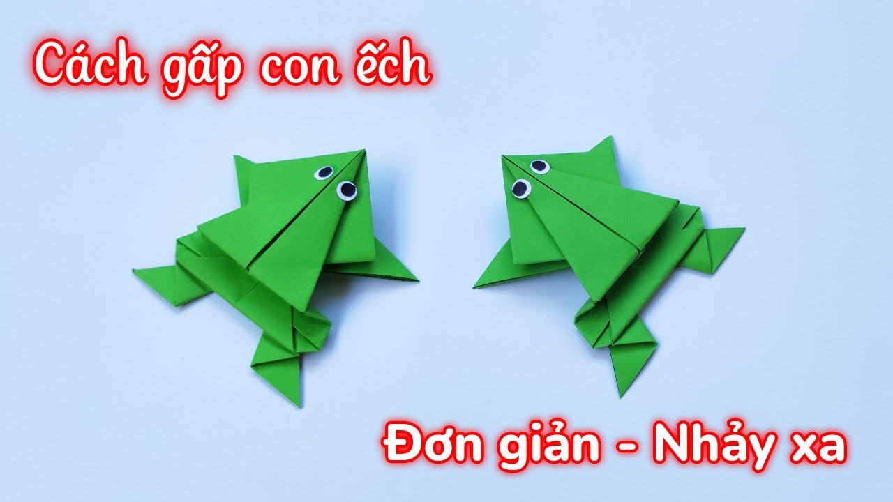 Cách Gấp Con Ếch Nhảy Xa