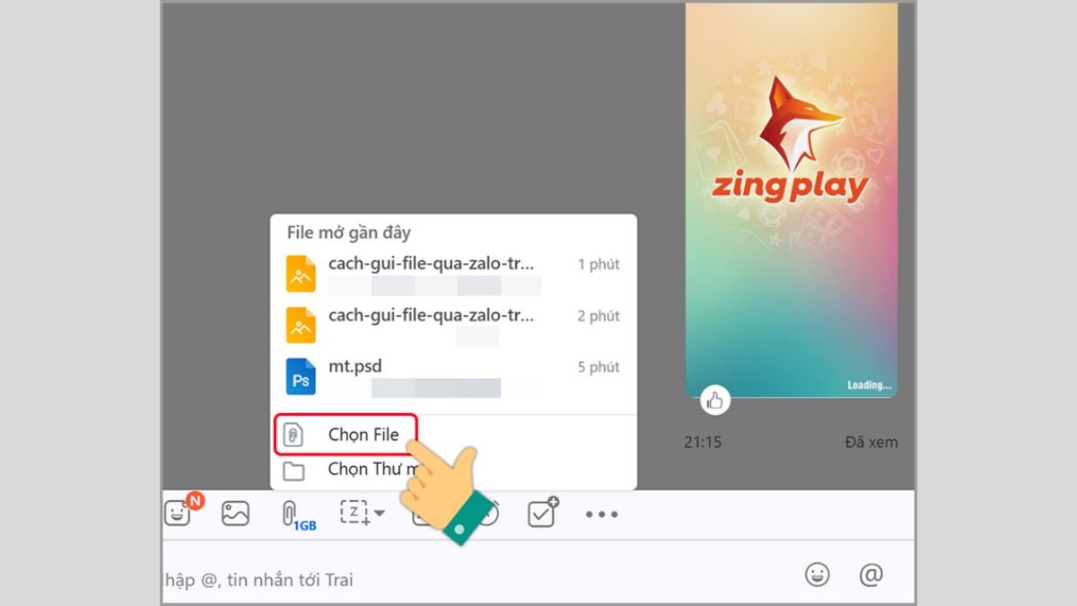 Cách gửi bài PowerPoint qua Zalo Gallery 2