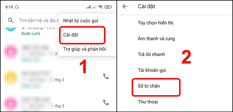 Hủy chặn cuộc gọi Gallery 1