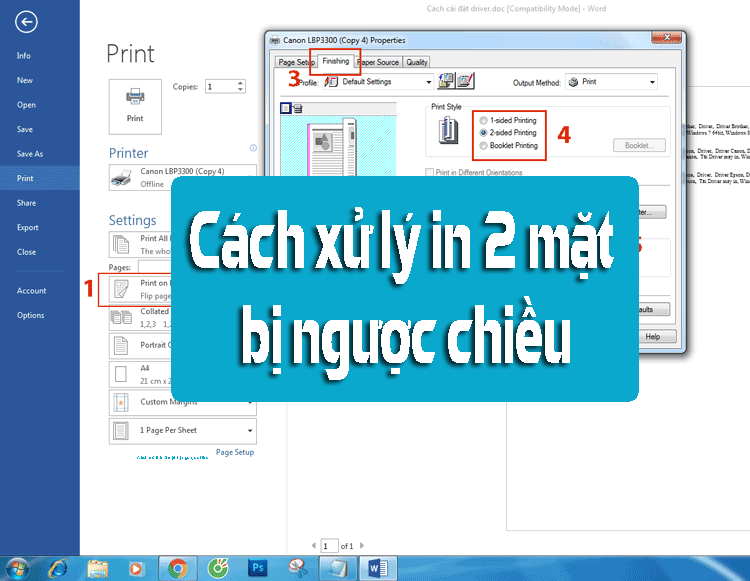 Cách In File PDF 2 Mặt Không Bị Ngược
