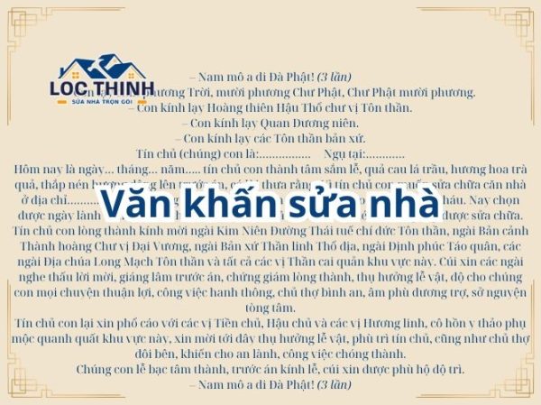 Văn Khấn Xin Sửa Nhà Chuẩn Nhất Gallery 1