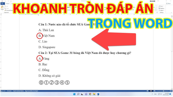 Cách Khoanh Tròn Chữ Trong Word